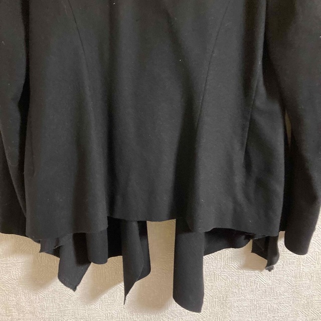 Yohji Yamamoto(ヨウジヤマモト)のヨウジヤマモト　デザインジャケット　ウール　アシンメトリー　美品 大きめ1 レディースのジャケット/アウター(ノーカラージャケット)の商品写真