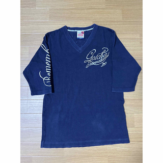 ガッチャ(GOTCHA)のGOTCHA 七分袖　刺繍　紺(Tシャツ/カットソー(七分/長袖))