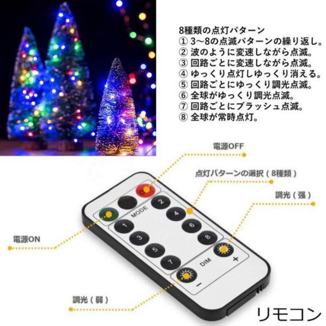 上品なスタイル クリスマス LED イルミネーション ライト ストレート 1800球 180m 4色 ミックス 点滅28種類 Bタイプコントローラ付 