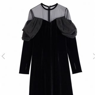 アメリヴィンテージ　UND VELOUR OFF SHOULDER DRESS