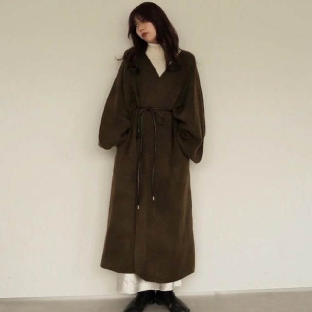 mideal  knit long coat / ニットロングコート