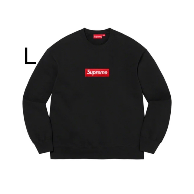 スウェットL Supreme  Box Logo Crewneck black