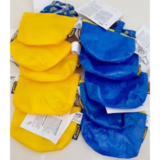 イケア(IKEA)のIKEA 青と黄色　ミニバッグ♪イケア　クノーリグ 新品 10個セット(エコバッグ)