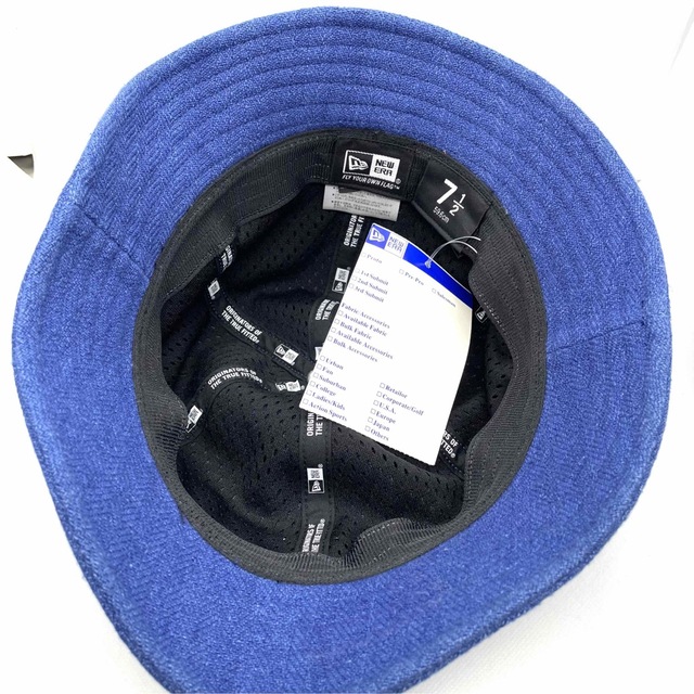 NEW ERA(ニューエラー)のNew era FITTED cap　インディゴブルー　バケットハット　ハット メンズの帽子(ハット)の商品写真