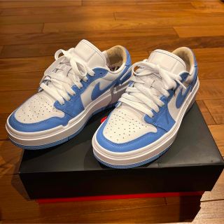 ナイキ(NIKE)の美品☆NIKE エアジョーダン1 エレベートロー　ユニバーシティブルー　23cm(スニーカー)