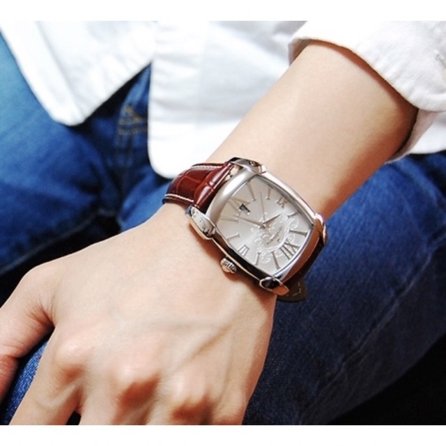orobianco／腕時計／OR-0012／RettangOra／ブラウンレザー - 腕時計
