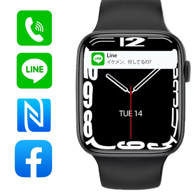 通話機能スマートウォッチ日本語iphone対応体温心電図レディースメンズ腕時計