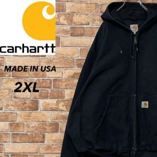 カーハート(carhartt)のカーハート　USA製　ダックジャケット　アクティブ　ビッグシルエット　黒　2XL(ブルゾン)