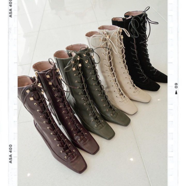 Her lip to(ハーリップトゥ)のherlipto Lace-Up Ankle Boots レディースの靴/シューズ(ブーツ)の商品写真