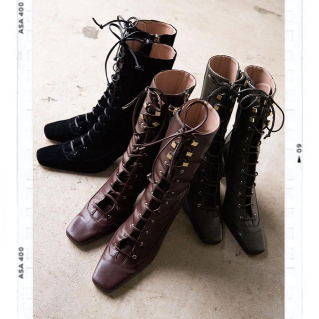 Her lip to(ハーリップトゥ)のherlipto Lace-Up Ankle Boots レディースの靴/シューズ(ブーツ)の商品写真