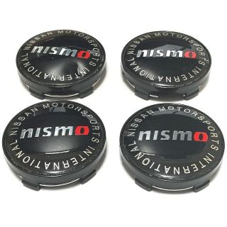 ニッサン(日産)のニスモ 日産用 ホイールセンターキャップ B 黒台座付 60mm 4個入り(ホイール)