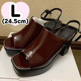 マウジー(moussy)のMOUSSY プラットフォームサンダル　厚底　ブラウン　厚底サンダル(サンダル)