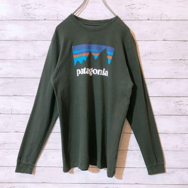 【美品】patagonia  パタゴニア  ビッグロゴ ロングスリーブ