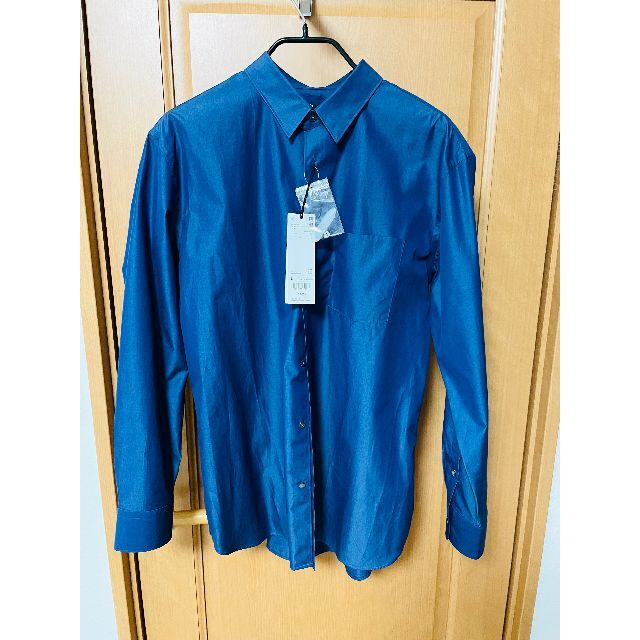 Jil Sander(ジルサンダー)の新品　ユニクロ　+J スーピマコットン　レギュラーフィット　シャツ　ブルー メンズのトップス(シャツ)の商品写真