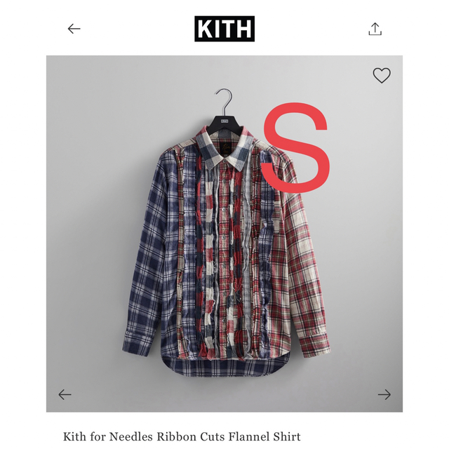 【S】KITH FOR NEEDLES Flannel Shirt新品未使用