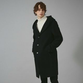 ゴーサンゴーイチプールオム(5351 POUR LES HOMMES)の【ブラック】シングルミリタリー フーデットコート(その他)