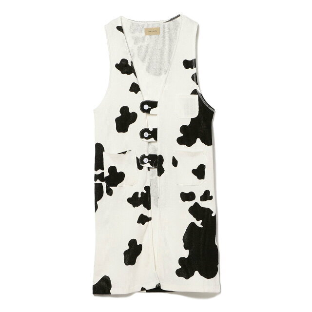 BEAMS BOY(ビームスボーイ)の【WHITE】【FREE】maturely / Rib Holstein Dress レディースのワンピース(ロングワンピース/マキシワンピース)の商品写真