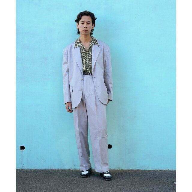 BEAMS(ビームス)の【LT/BLUE_GRY】VAPORIZE / Cotton Wide 2Pleats Pants その他のその他(その他)の商品写真