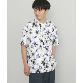 ビームス(BEAMS)の【WHT/BLUE2】BEAMS HEART / プリント オープンカラー シャツ(シャツ)