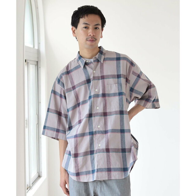 BEAMS(ビームス)の【DUSTY_PINK】【XL】BEAMS / チェック イージフィット ミニレギュラーシャツ その他のその他(その他)の商品写真