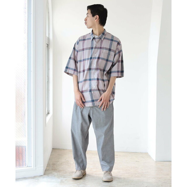 【DUSTY_PINK】BEAMS / チェック イージフィット ミニレギュラーシャツ 2