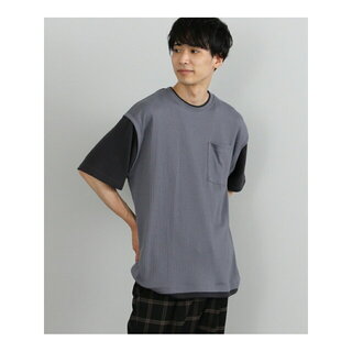 ビームス(BEAMS)の【BLUE_GREY】BEAMS HEART / ハリヌキ フェイクレイヤー ベスト Tシャツ(Tシャツ/カットソー(半袖/袖なし))