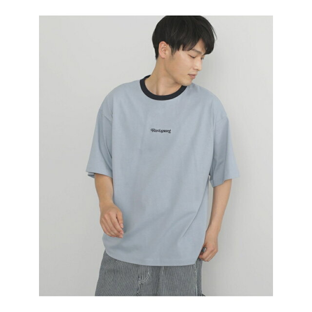 BEAMS(ビームス)の【SMOKE_BLUE】【L】BEAMS HEART / リンガー ビッグ Tシャツ メンズのトップス(Tシャツ/カットソー(半袖/袖なし))の商品写真