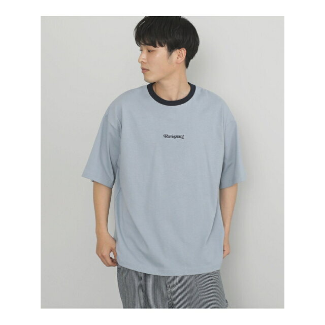 BEAMS(ビームス)の【SMOKE_BLUE】【L】BEAMS HEART / リンガー ビッグ Tシャツ メンズのトップス(Tシャツ/カットソー(半袖/袖なし))の商品写真