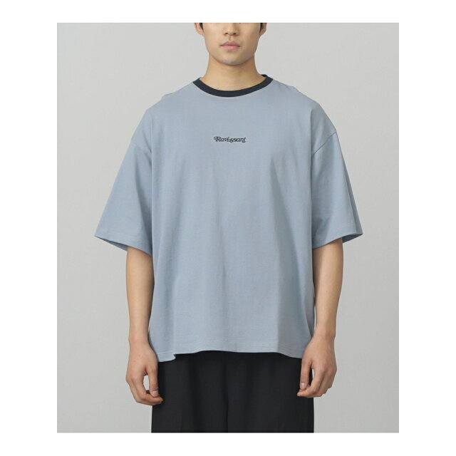 BEAMS(ビームス)の【SMOKE_BLUE】【M】BEAMS HEART / リンガー ビッグ Tシャツ メンズのトップス(Tシャツ/カットソー(半袖/袖なし))の商品写真