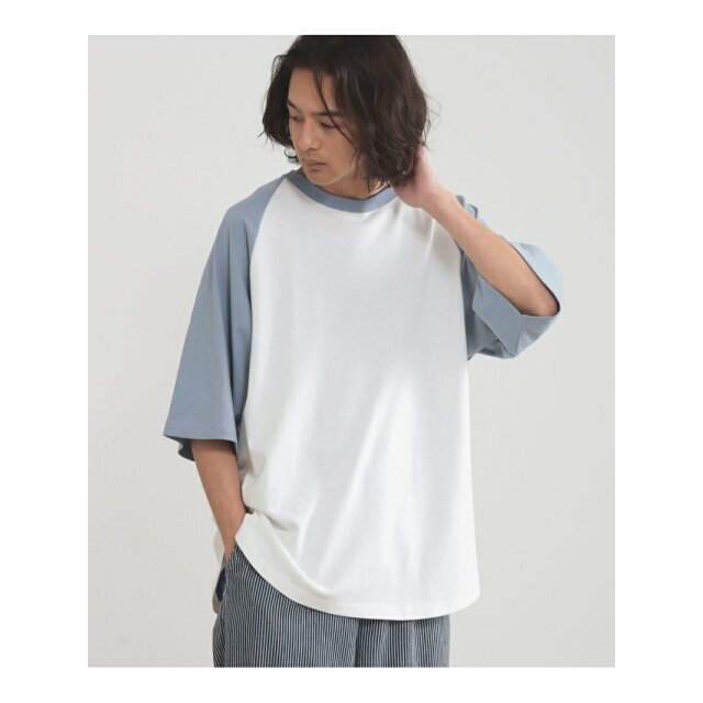 BEAMS(ビームス)の【SMOKE_BLUE】【M】BEAMS HEART / ベースボール ビッグ ショートスリーブ Tシャツ メンズのトップス(Tシャツ/カットソー(半袖/袖なし))の商品写真