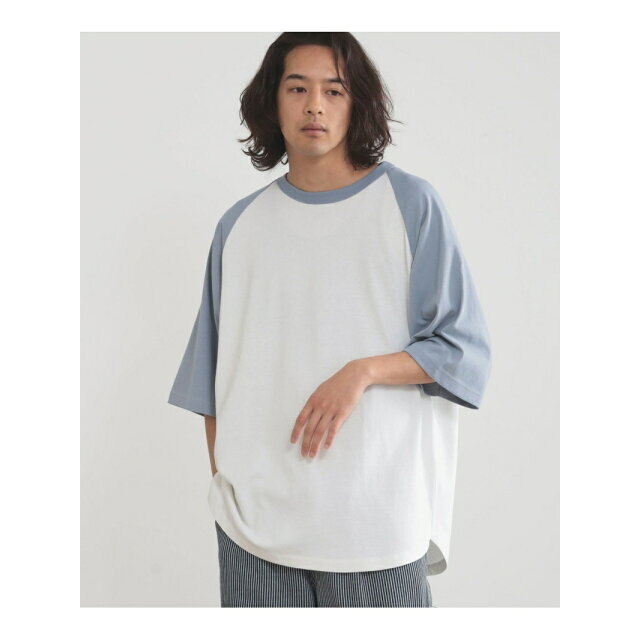 BEAMS(ビームス)の【SMOKE_BLUE】【M】BEAMS HEART / ベースボール ビッグ ショートスリーブ Tシャツ メンズのトップス(Tシャツ/カットソー(半袖/袖なし))の商品写真