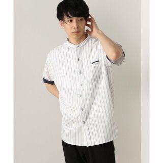 ビームス(BEAMS)の【WHITE】BEAMS HEART / バンドカラー ショートスリーブ シャツ(シャツ)