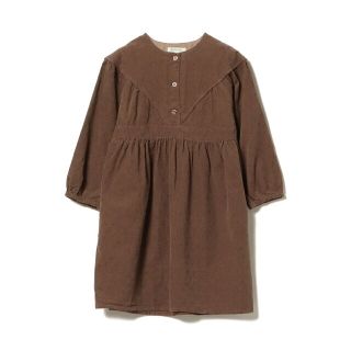 ビームスアウトレット(BEAMS OUTLET)の【CHOCO_FLOWER】BEAMS mini / 細コール ギャザーワンピース(90~150cm)(ドレス/フォーマル)