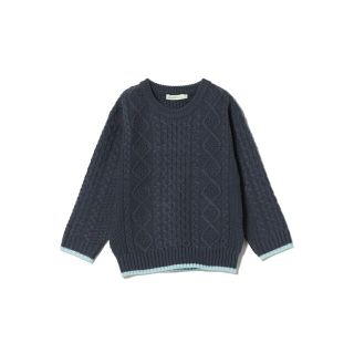 ビームスアウトレット(BEAMS OUTLET)の【NAVY】BEAMS mini / ケーブルニットプルオーバー (90~120cm)(ニット)