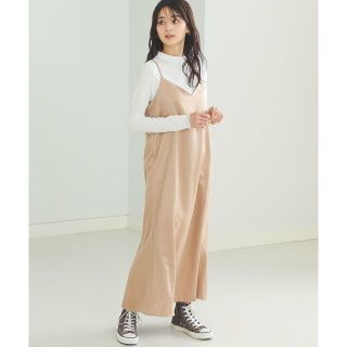 ビームス(BEAMS)の【BEIGE】BEAMS HEART / モックネック カットソー*キャミワンピース(ロングワンピース/マキシワンピース)