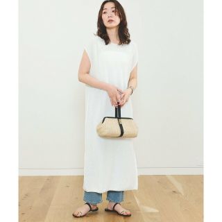 ビームス(BEAMS)の【OFF_WHT】BEAMS HEART / メッシュ編 ロングベスト(ニット/セーター)