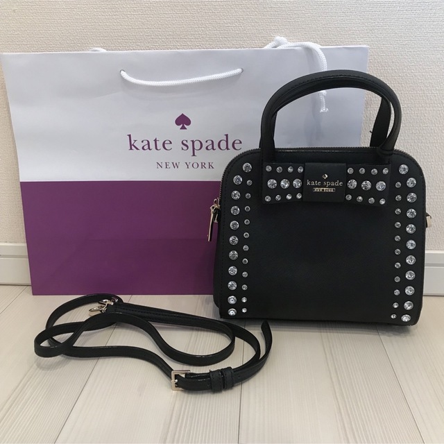 【新品】 kate spade WKRU4769  リボン ビジュー　バッグ