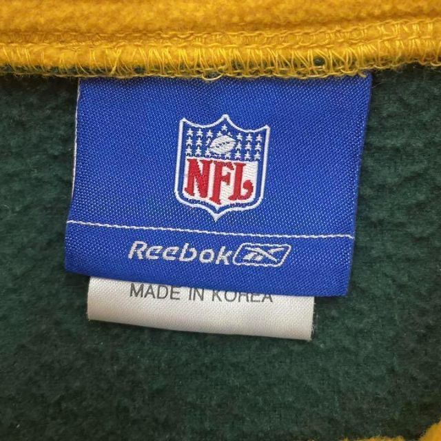 NFL グリーンベイ・パッカーズ 刺繍デザイン ハーフジップフリースジャケット