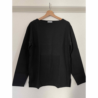 ブラームス(blurhms)のblurhms バスクシャツ 黒 サイズ2 M ボートネック(Tシャツ/カットソー(七分/長袖))