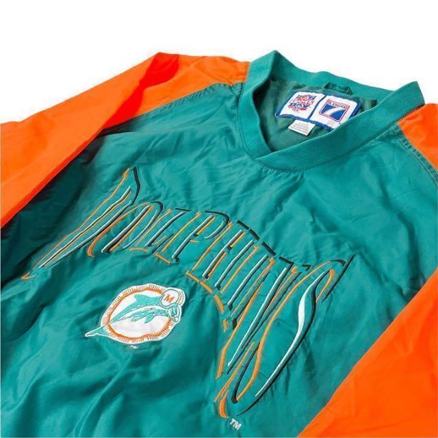 90s 　USA マイアミ　MIAMI チーム刺繍ロゴナイロンジャケット
