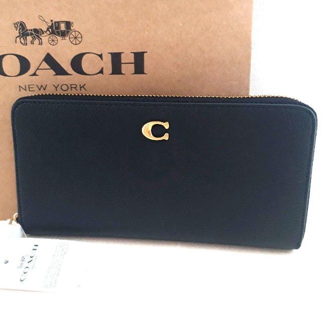 COACH - 【最新作】シンプルで素敵✨COACH 長財布 黒 ブラック コーチ