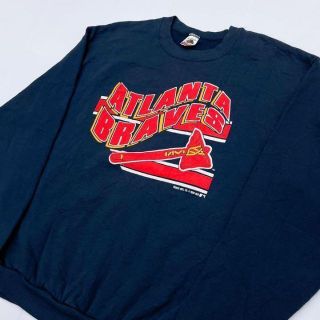 90s USA スウェット　フルーツオブザルーム　MLB アトランタブレーブス