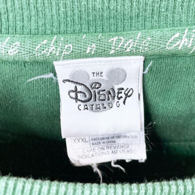 Disney vintage ビッグサイズ チップ&デール 刺繍スウェット