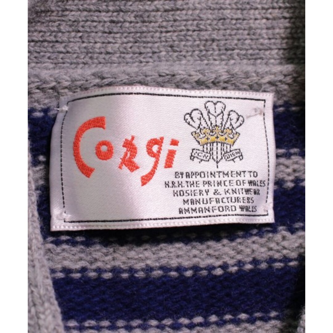 Corgi コーギー ニット・セーター M グレーx紺