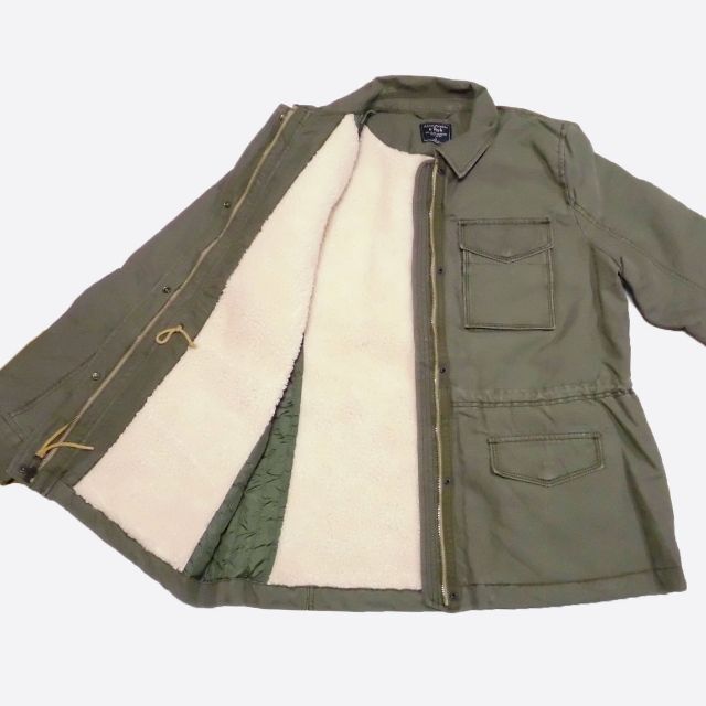 Abercrombie&Fitch(アバクロンビーアンドフィッチ)の★新品★アバクロンビー&フィッチ★裏シェルパミリタリーJKT(Olive/XL) レディースのジャケット/アウター(ミリタリージャケット)の商品写真