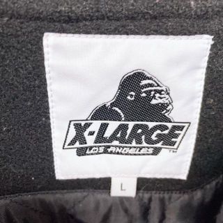 送料0円】 【即完売】エクストララージパイルロゴ 袖レザースタジャン