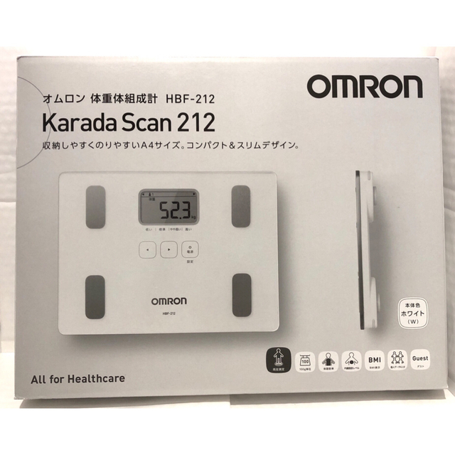 OMRON(オムロン)のオムロン　体重体組成計　カラダスキャンOMRON HBF-212  新品 未使用 スマホ/家電/カメラの生活家電(体重計)の商品写真