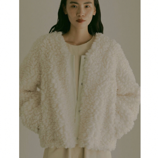 Drawer(ドゥロワー)の【THINK FUR】 Popcorn Fur Raglan Jacket レディースのジャケット/アウター(毛皮/ファーコート)の商品写真