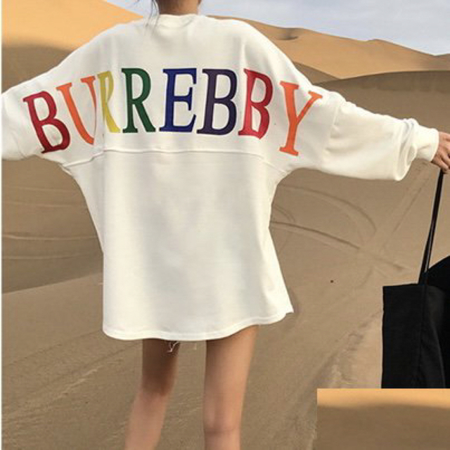 韓国 レディース BURREBBY トップス 秋冬 長袖 ホワイト レディースのトップス(Tシャツ(長袖/七分))の商品写真