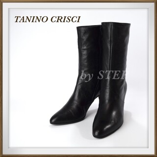 タニノクリスチー(TANINO CRISCI)のs317 タニノクリスチー 本革レザー ショートブーツ ミドルブーツ37 1/2(ブーツ)